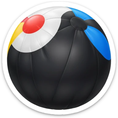 black beach ball sticker