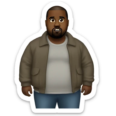 Fat Kanye west sticker