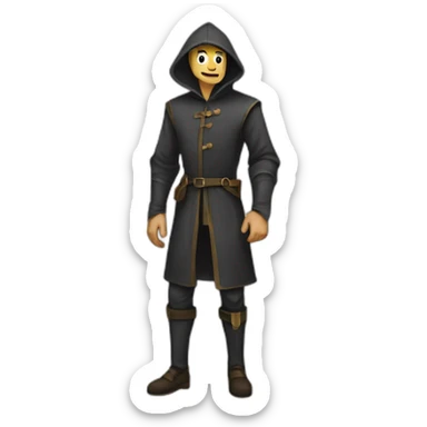 medieval evil spy switching clothes sticker