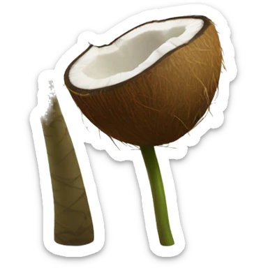tall slender coconut closed sticker