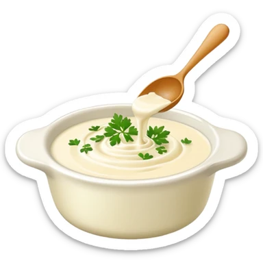 cream cheese dipping sauce with chopped coriander sticker
