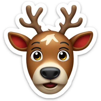 Red Nosed Reindeer sticker