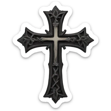 gothic cross sticker