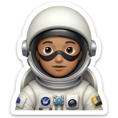 astronaut in space suit with black pirate eyepatch sticker