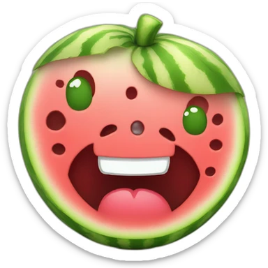 cute watermelon charcter sticker