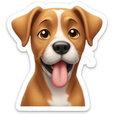 Dog blowing kisses sticker