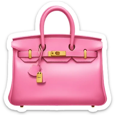 Pink hermes birkin bag sticker