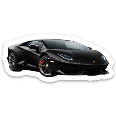 Black lambo sticker
