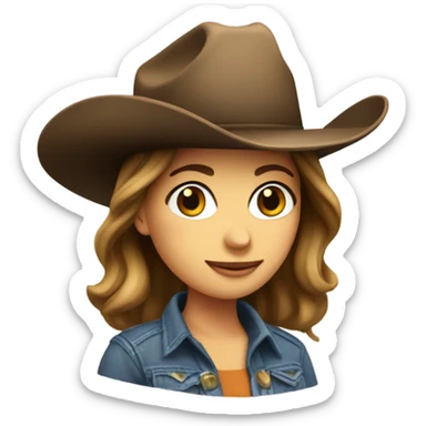 Caitlin Clark wearing a cowboy hat sticker