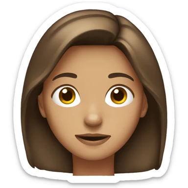 Brown haired teenager sticker