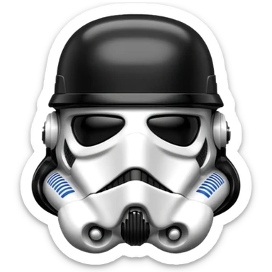 Black storm trooper helment sticker