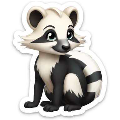 blonde cute skunk sticker