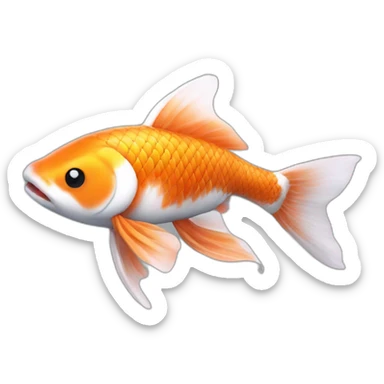 Create a cute koi fisk in orange seek from thectop sticker