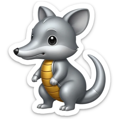 
animal iron tail sticker