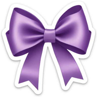 satin ribbon bow sticker