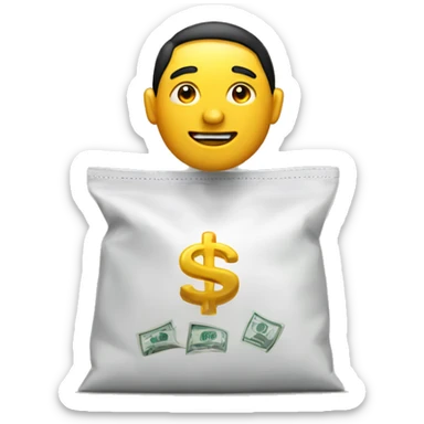 Ladrón con bolsa de dinero  sticker