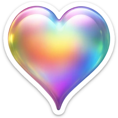soap bubble heart sticker