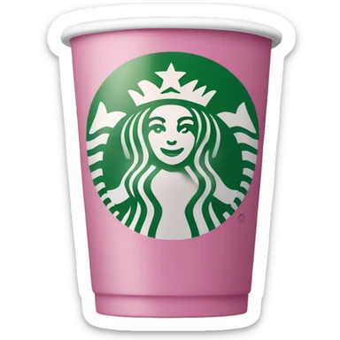 a Starbucks pink drink sticker