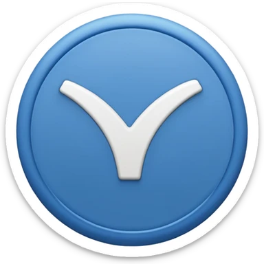 Emoji de verificación azul de tik tok pero que no salga la puntita de la verificación de la tilde que salga todo redondo  sticker