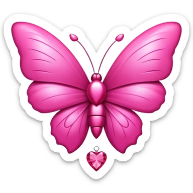 un cœur rose avec un noeux de papillon  sticker