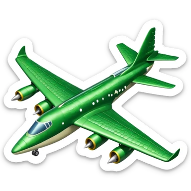 Crocodile bomber plane sticker