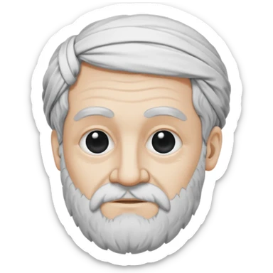 Aristotle portrait, hand-drawn look, as a black-and-white sketch sticker