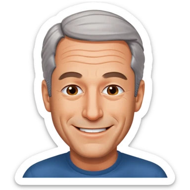 Jeffrey Epstein trying not to laugh sticker