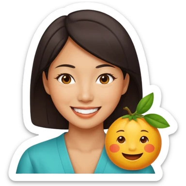 Asian zesty one sticker