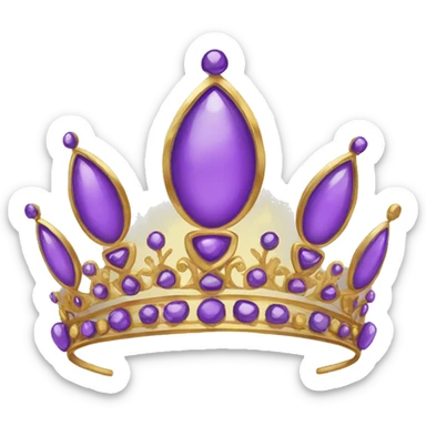 Purple and gold tiara  sticker