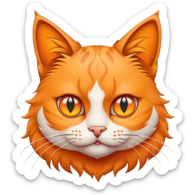 Cat with eyes tats sticker