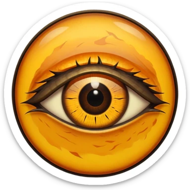 Realistic Cat-Reptile slit pupil eye in a circle  sticker