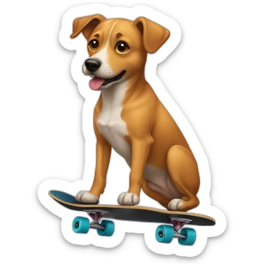 skateboard dog sticker