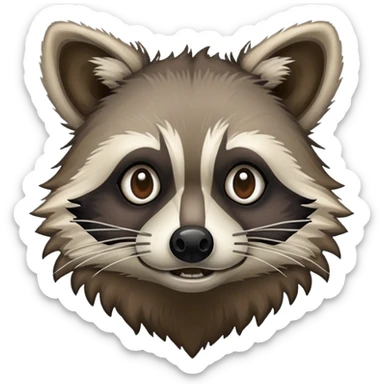 Deformed raccoon sticker