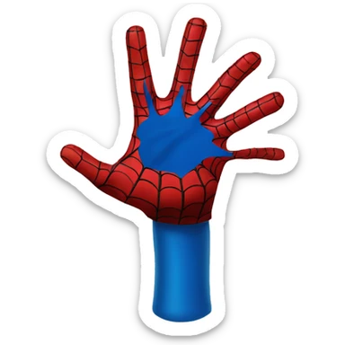 Spiderman hand teia sticker