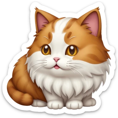 Un chat qui fait caca sticker