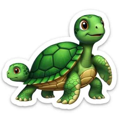 Turtle wearing a turtle neck sticker