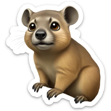 Hyrax on a rock sticker
