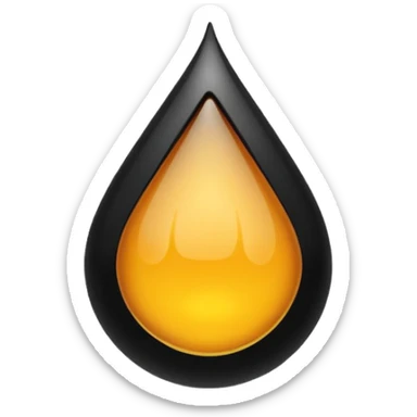 A drop of dark oil sticker