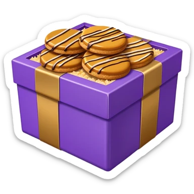 Samoas Girl Scouts cookies purple box sticker