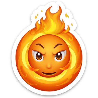 fire ball more fire sticker