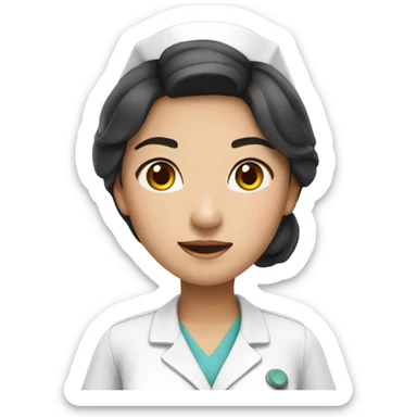 Beauitful Asian Nurse sticker