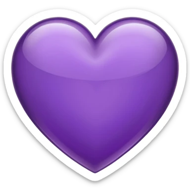 crea un mitad de corazon morado, solo la mitad sticker