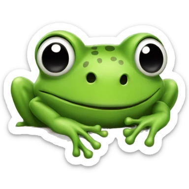 Frog on a log  sticker