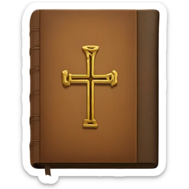 Bible, book closed, plain leather-bound cover sticker