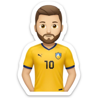 Gignac Soccer Player with yellow jersey sticker