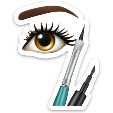 Permanent make-up master girl sticker