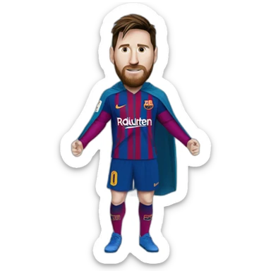 Messi avec une cagoule sticker