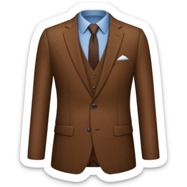 Give me a brown suit with stick just the clothes  sticker