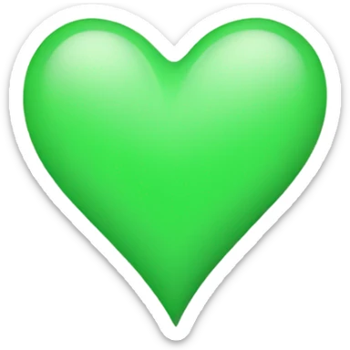 light green heart sticker