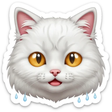 A cry cat sticker